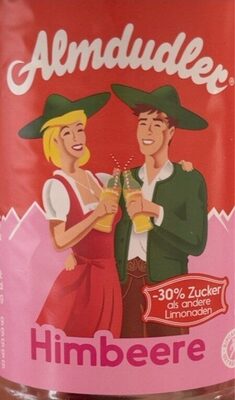 Almdudler Himbeere front packaging