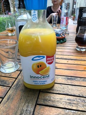 Jus d'orange sans pulpe front packaging