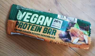 Vegan Protein Bar Almond Cookie Dough front packaging