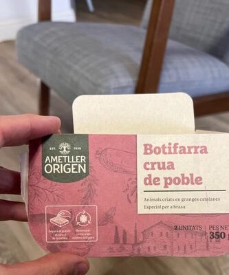 Botifarra Crua  de Poble front packaging