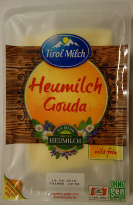 Heumilch Gouda, 45% Fett i. Tr., mild-fein front packaging