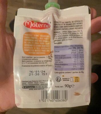 Pomme, cerise, myrtille, graines lin & chia