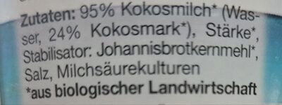 Bio-Kokos Natur ingredients label