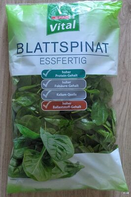 Blattspinat - Gewaschen - Essfertig