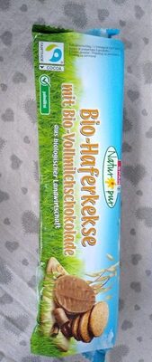 Bio-Haferkekse mit Bio-Vollmilchschokolade