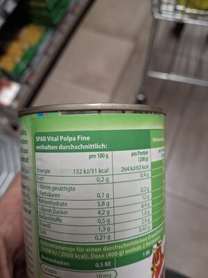 Fein gehackte Tomate