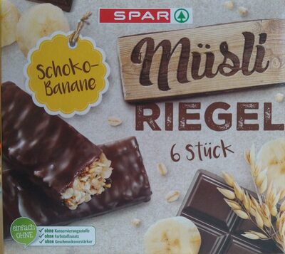 Müsli Riegel Schoko Banane front packaging