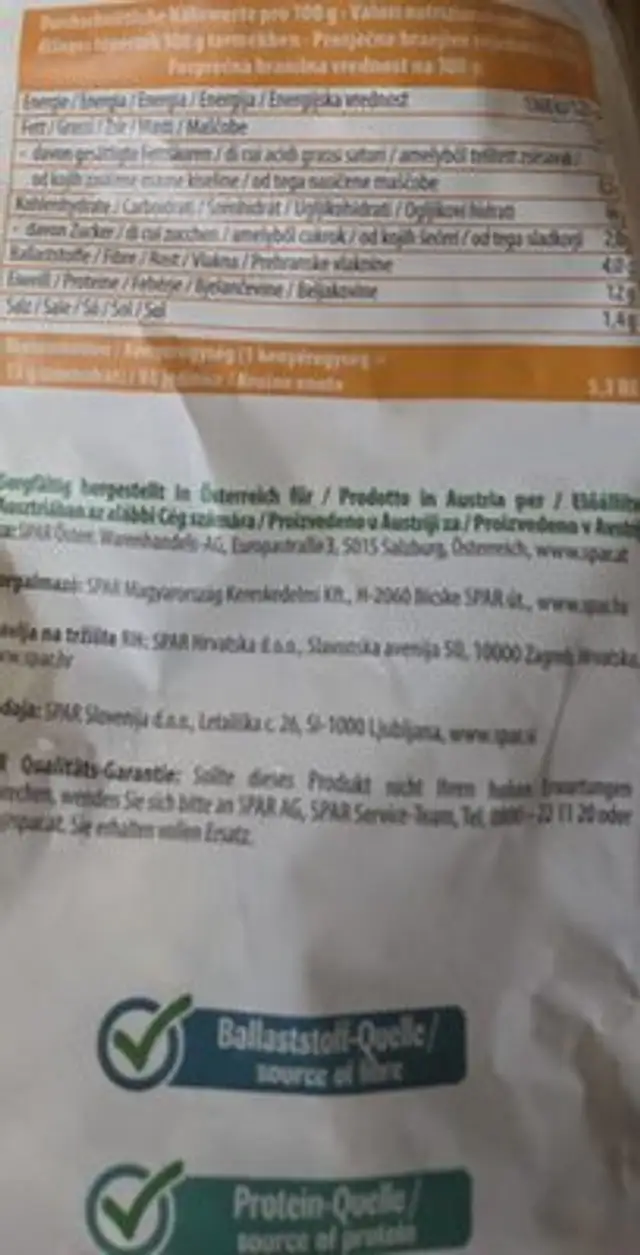 Semmelwürfel Österreich Brot Schneidesemmeln Knödelbrot nutrition facts table
