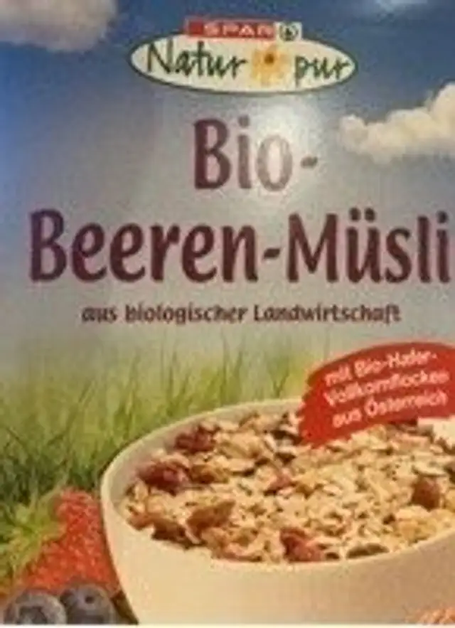 Bio-Beeren-Müsli front packaging
