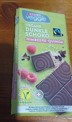 Cioccolato fondente vegano con lampone e quinoa