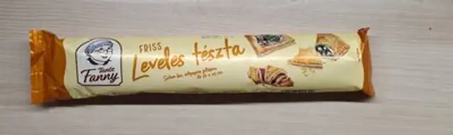 Leveles tészta front packaging