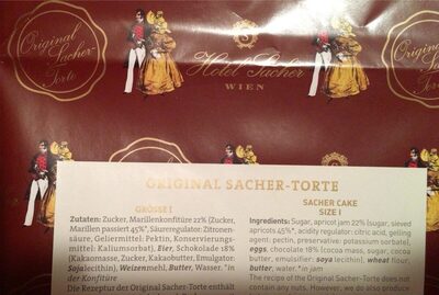Sachertorte front packaging