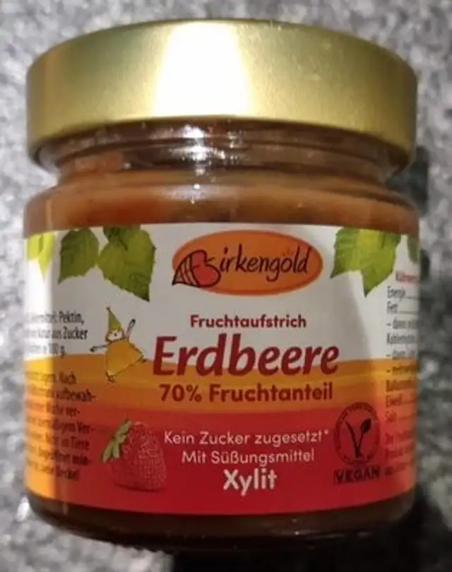 Fruchtaufstrich Erdbeere front packaging
