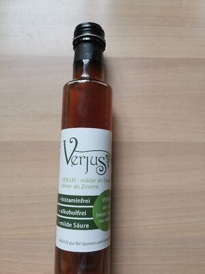 Verius - milder als Essig, feiner als Zitrone front packaging