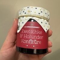 Zwetschke- & Holunderkonfitüre front packaging