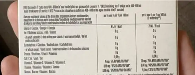 Microdrink pineberry passion fruit nutrition facts table