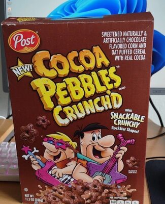 Cocoa pebbles crunched