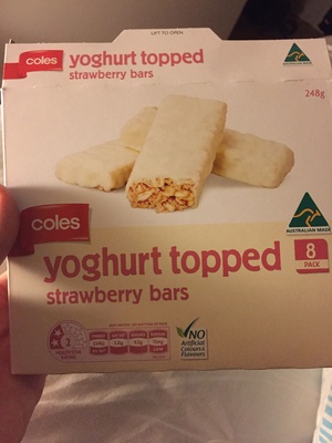 Yoghurt topped strawberry bars