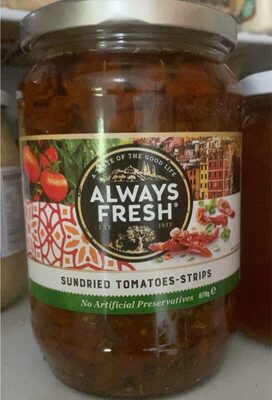 Sundried tomatoe strips front packaging