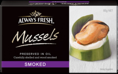Always Fresh Mussels Preserved in Oil