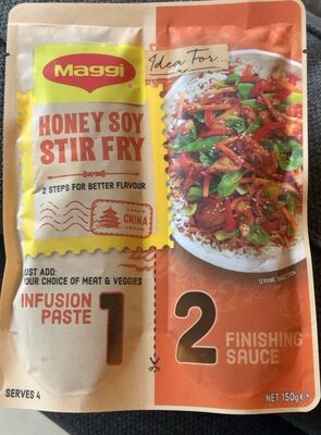 Honey soy stir fry front packaging