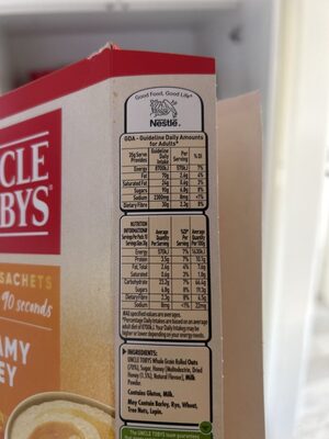 CREAMY HONEY FLAVOUR nutrition facts table