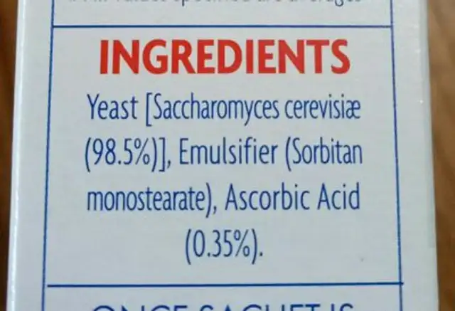 Yeast bread improver ingredients label