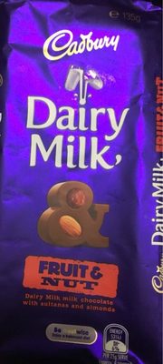 Dairy milk fruit and nuts chocolate