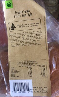 Traditional fruit bun