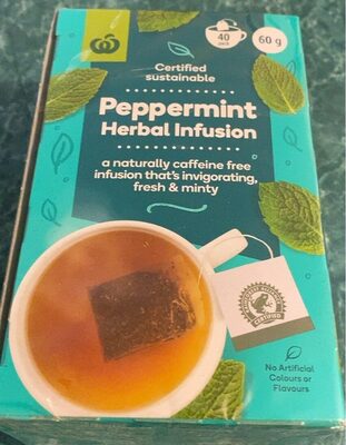 Peppermint herbal infusion