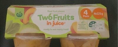 Two fruits in juice front packaging