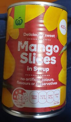 Mango slices in syrup