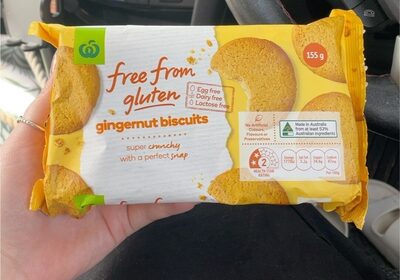 Free from gluten ginger nut biscuits
