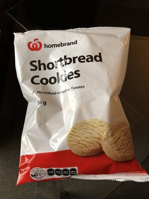 Shortbread cookies front packaging