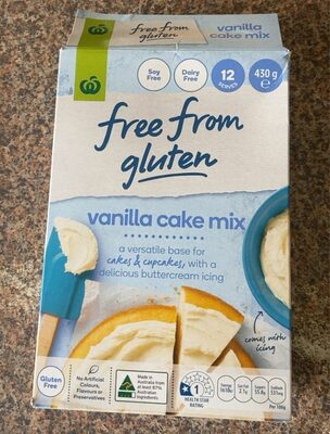 Free from gluten vanilla cake mix