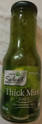Woolworths Select Thick Mint Sauce