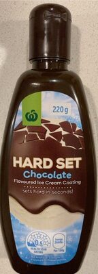 Hard set chocolate topping