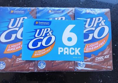 Up & Go Choc Ice front packaging