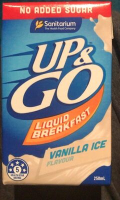 Vanilla up and go front packaging