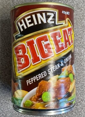 Big eat peppered steak & onion front packaging