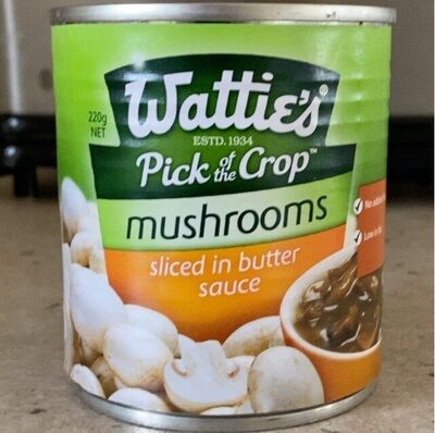 Mushrooms sliced in butter sauce