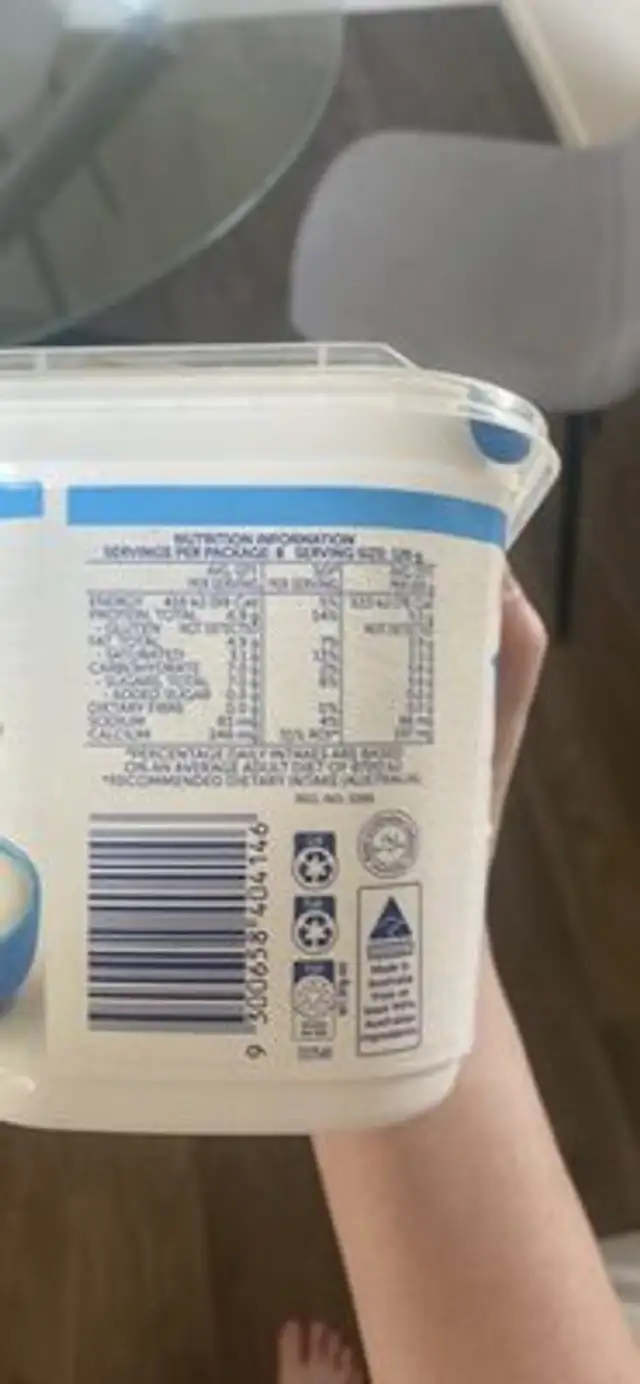 Greek Style All Natural Yogurt Light nutrition facts table