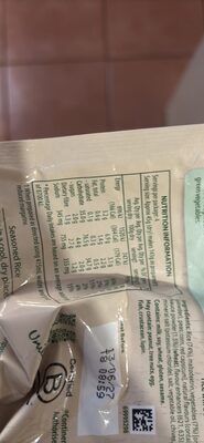Oriental Fried Rice nutrition facts table