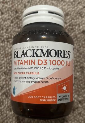 Vitamin D3 1000 IU front packaging