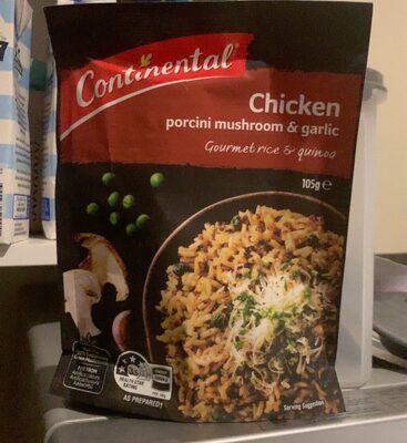 Chicken porchini musheoom and garlic rice