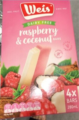 Raspberry and Coconut bars