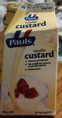 Vanilla custard front packaging