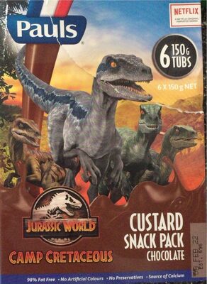 Custard snack pack chocolate front packaging