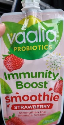 Immunity boost smoothie strawberry yoghurt