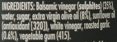 Balsamic vinegar ingredients label